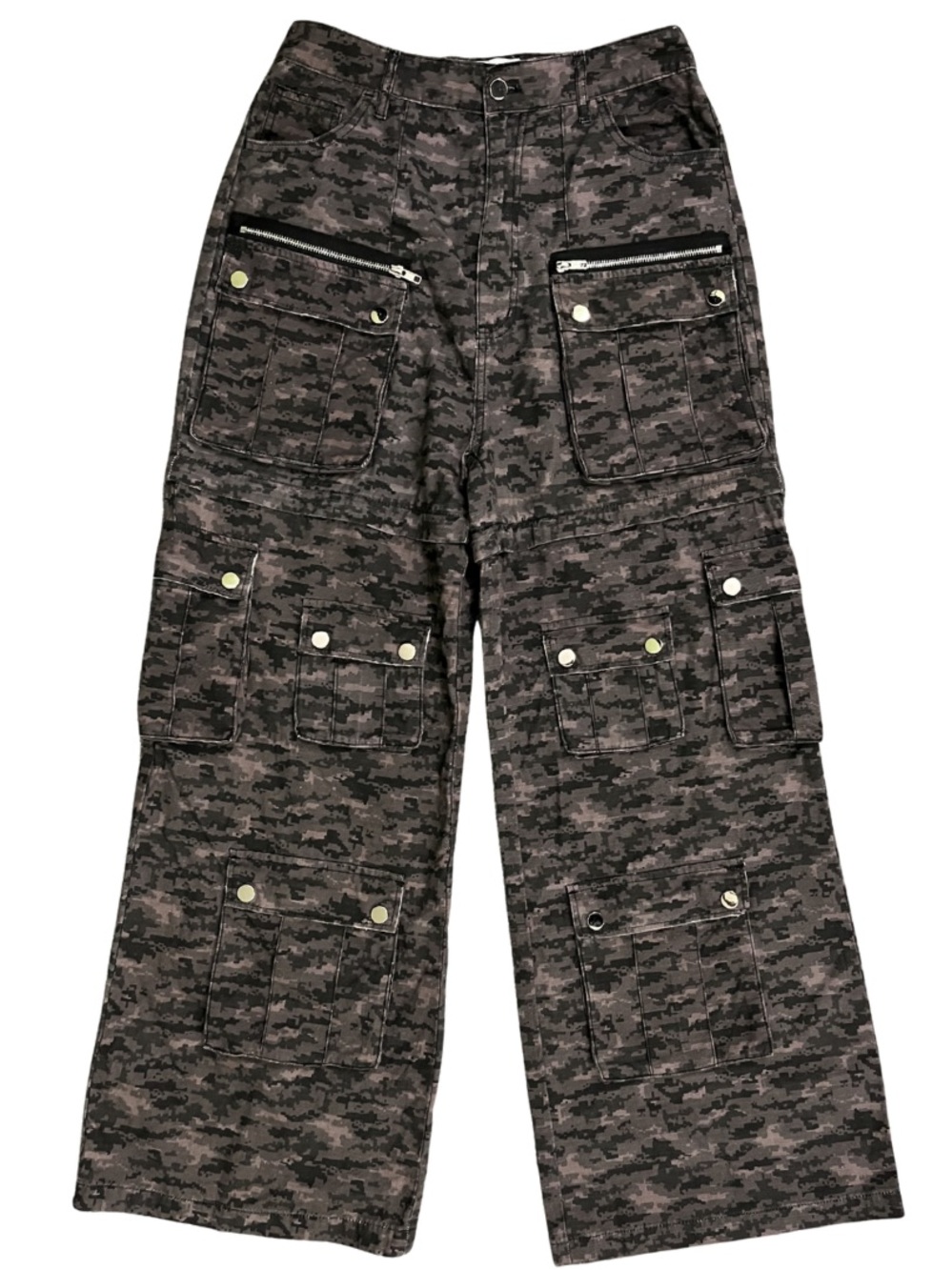 Allure New York Baggy Cargo Pants Mens 32 Wide Leg Digital Camo Streetwear Y2K